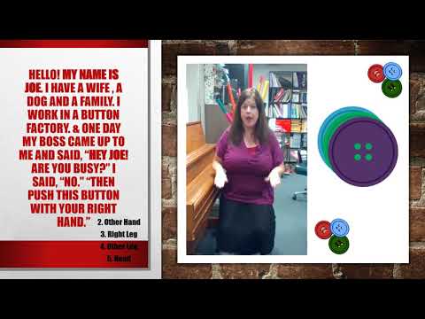 My name is Joe. I work at a Button Factory. "Steady Beat" with lyrics.