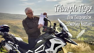 New Feature on the Triumph Tiger 1200, Suspension Lowering - Now this makes sense, Great Update