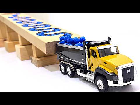 Mack Granite Dump Truck Marble Load | Satisfying Heavy Equipment ASMR