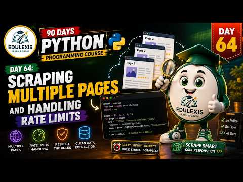 Day 64 Python Web Scraping Multiple Pages Rate Limits Python Tutorial