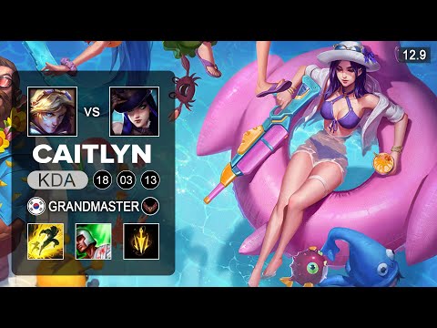 Caitlyn vs Ezreal ADC - KR Challenger - Patch 12.9 Season 12