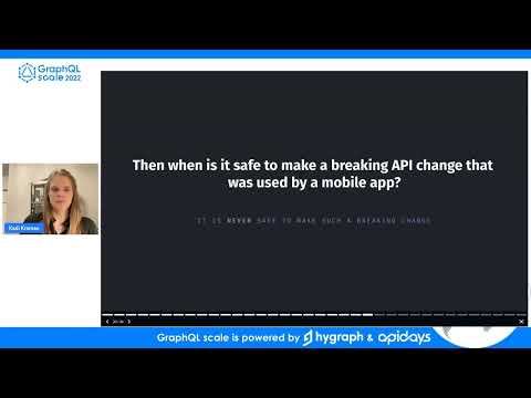 Apidays GraphQL Scale 2022 - Handling breaking changes in a GraphQL schema  by Kadi Kraman.