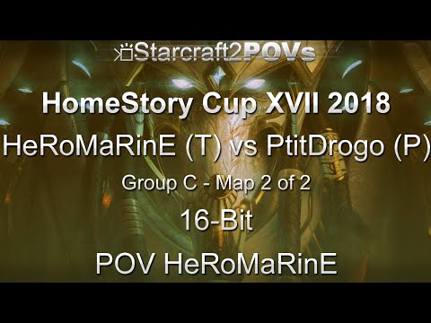 SC2 LotV - HomeStory Cup XVII 2018 - HeRoMaRinE vs PtitDrogo - Group C - Map 2 - 16-Bit - HeRo