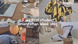 🇨🇦med student vlog_orientation week, brunch, family med, suturing,cooking, OMA backpack, rooftop bar