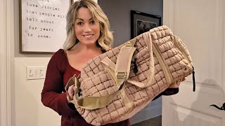 DISCOUNT CODE | The Viral Quilted Weekender Bag Everyone Wants