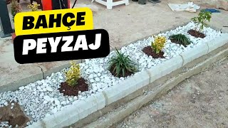 Peyzaj Bahçe Düzenleme Örnekleri - Bordür Dolomit Çiçek Dikim Uygulama