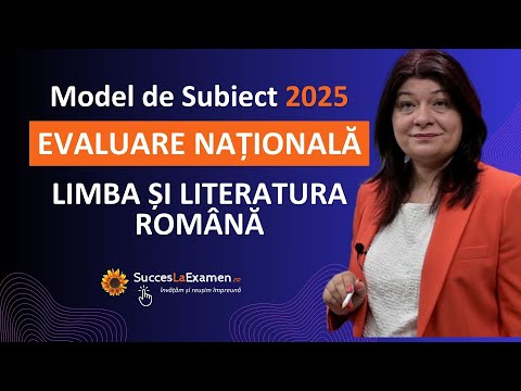 Romanian Subject Model - National Assessment 2025. Explained by Prof. Dr. Alina Nicola