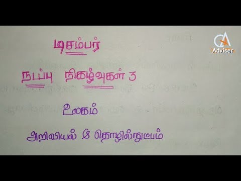 Current Affairs December - 2017 :- உலகம் அறிவியல் மற்றும் தொழில்நுட்பம்