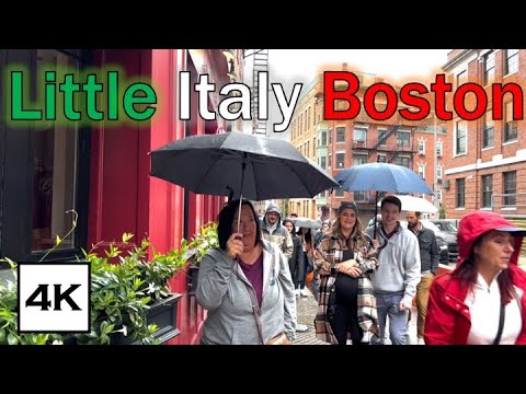 Boston's Little Italy · Rainy North End · 4K