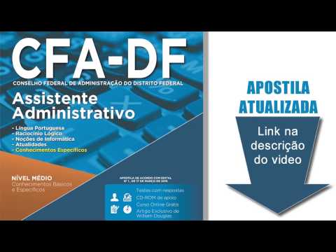 Apostila CFA DF 2015 - Assistente Administrativo