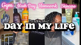 Productive Day In My Life | Waking Up At 5AM| Curly Hair Maintenance, Healthy Eating Habits & More