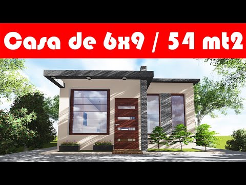 CASA DE 6X9 METROS / 54 M2 / ECONOMICA SUPER PEQUEÑA