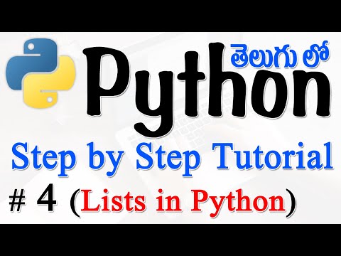 Python Tutorials For Beginners in Telugu Tutorial 4 Lists