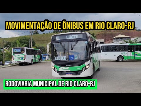 ✅️[ Rodoviária Municipal de Rio Claro-RJ ] Movimentação de Ônibus em Rio Claro-RJ