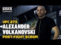 Alexander Volkanovski Reacts To Korean Zombie Win, Possible Henry Cejudo Fight | UFC 273