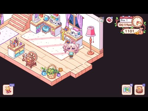 Cottonville - Cozy Dress up farming Demo Gameplay. Steam. PC. No Commentary.