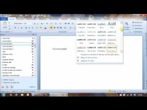 comment appliquer un style dans word