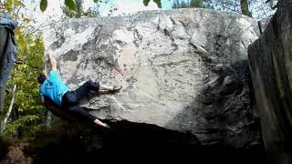 Video thumbnail of Hurlement, 7c+. Fontainebleau
