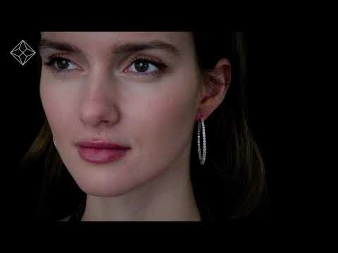 4.00ct Lab Diamond Hoop Earrings H/Si Quality in 9K Gold - NDH5250