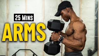 25 Minute Dumbbell Workout For Biceps, Triceps & Forearms [Build & Burn #14]