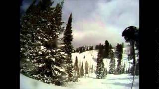 preview picture of video 'Rockin' a Powder day at Powder Mountain. March, 2011.wmv'