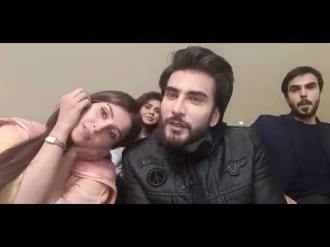 Imran abbas Naqvi and Ayeza Khan at KOI CHAND RAKH MERI SHAM PER set