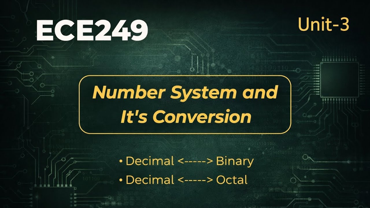 ECE249  |  Unit-3  |  Number system and Its conversion
