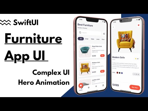 SwiftUI Furniture App UI - Hero Animations - Complex UI - MVVM - Xcode 13 - SwiftUI Tutorials