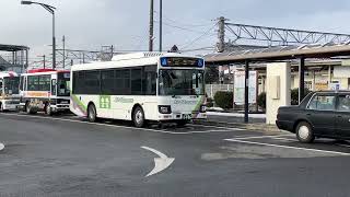【1406】甲賀市コミニティバス車種2KG-KR290J4日野レインボー車番1406土山本線大河原行き貴生川駅南口バス停発車シーン