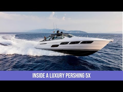 FULL TOUR INSIDE OF A NEW 2019 PERSHING 5X - FORT LAUDERDALE BOAT SHOW