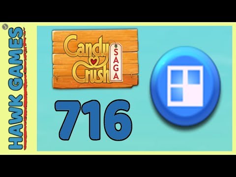 Candy Crush Saga Level 716 (Jelly level) - 3 Stars Walkthrough, No Boosters