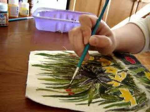  Bolsos de tela con adornos pintados