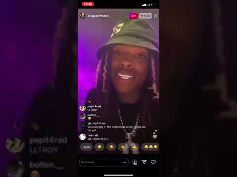 when king von was freestyling and made jealous