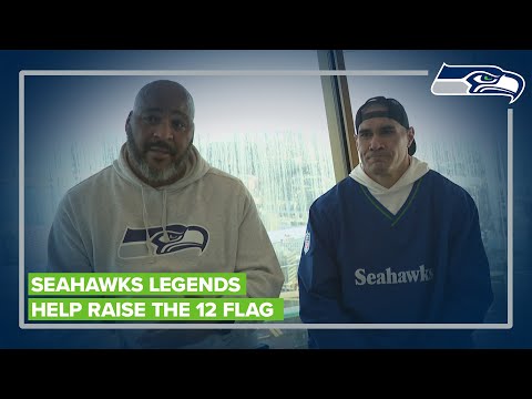 12 flag flying over Space Needle