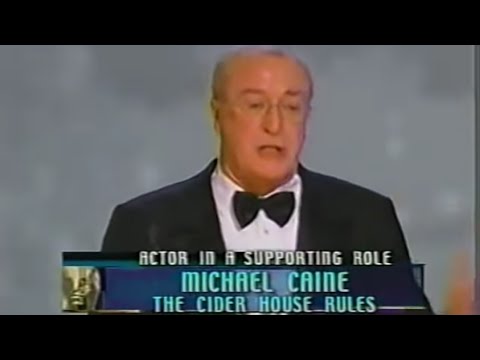 Michael Caine winning Best Supporting Actor for The Cider House Rules