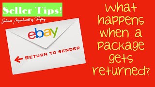 Seller Tip! How Ebay Says You Can Handle a Return To Sender Undelivered Package.
