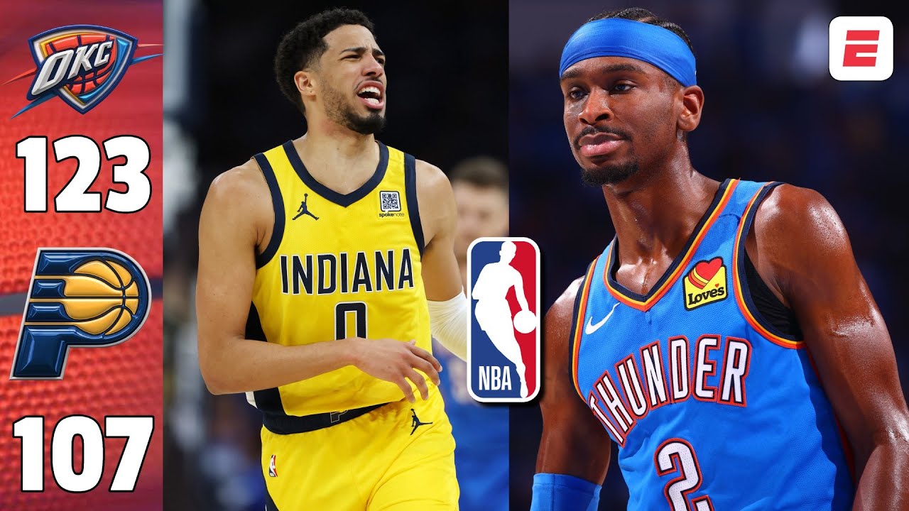 THUNDER DOMINA a los PACERS en el Juego 2 y EMPATA las FINALES de la NBA. SGA anotó 34 pts | Resumen