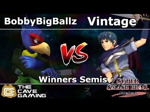 BobbyBigBallz (Falco) VS. Vintage (Marth) Winners Semis - The Cave Melee Singles