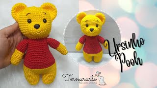 [passo a passo] como fazer um Ursinho Pooh em crochê amigurumi