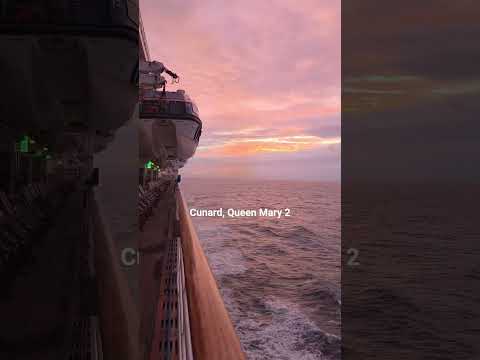 Thumbnail for Golden Hour at Sea! Queen Mary 2 Sunrise #CruiseLife #OceanView #short