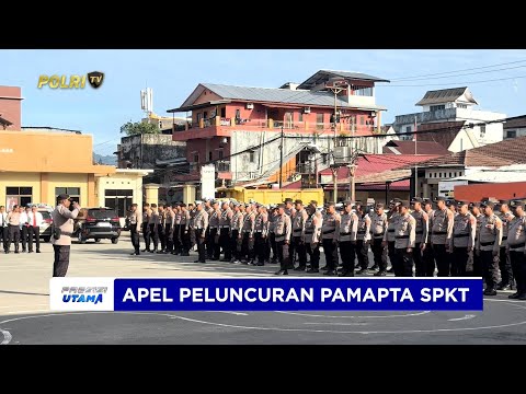 POLRESTA AMBON LAKSANAKAN APEL LAUNCHING PAMAPTA SPKT WUJUDKAN TRANSFORMASI PELAYANAN POLRI