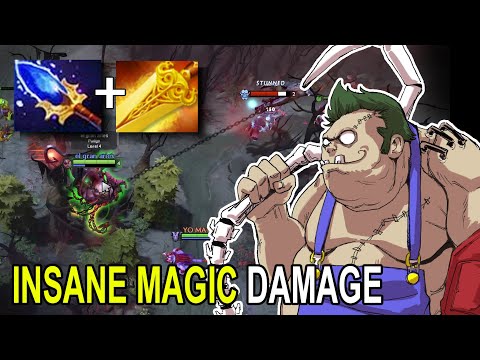 INSANE PUDGE OFF Crush the Enemy Radiance and Scepter Crazy magic dmg | Dota 2 Pudge