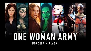 ONE WOMAN ARMY | Marvel &amp; DC (Porcelain Black)