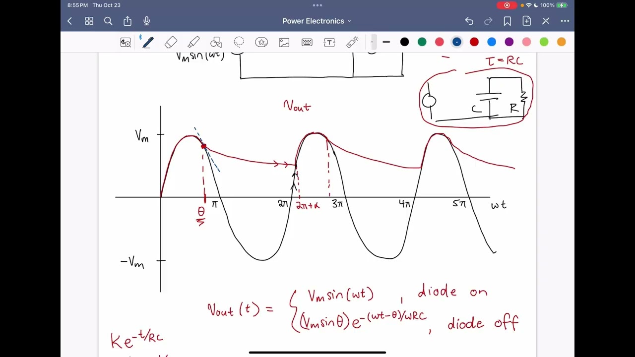 Analysis of Half-Wave Rectifier with Capacitor Filter