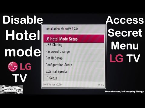 How to disable Hotel mode and unlock the standard Settings Menu on LG TV (Non-Smart TV)