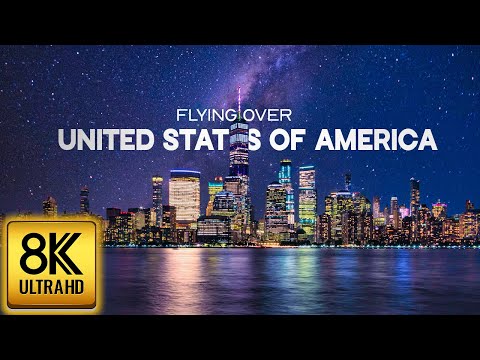 Flying over American Cities 8K 120 fps Ultra HD Drone Video | 8K VISION