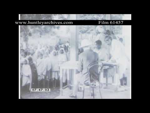 Tiger hunt in 1920's India.  Archive film 61457