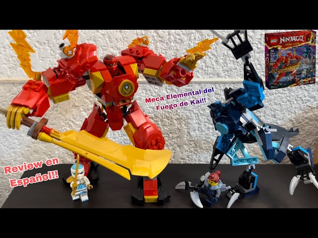 Vídeo relacionado con LEGO Ninjago Meca Elemental del Fuego de Kai, Figura Roja de Acción Articulada y Minifigura de Zane y 3 Personajes para el Juego de Batalla Ninja, Regalo para Niños y Niñas de 7 Años o Más 71808