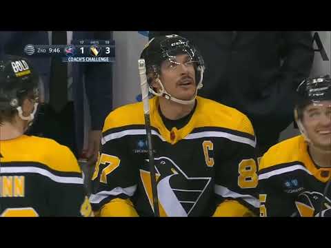 Penguins vs Blue Jackets | Crosby tips one in from Guentzel