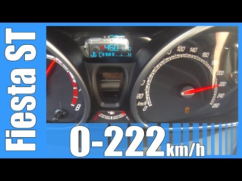 2015 Ford Fiesta ST 0-222 km/h FAST! Acceleration & Top Speed Autobahn